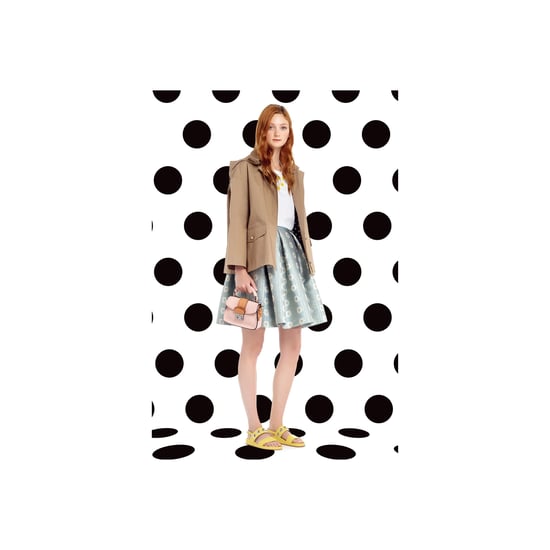 Red Valentino – Jacquard-Minirock in A-Linie mit Plissee – 10er - Image 2