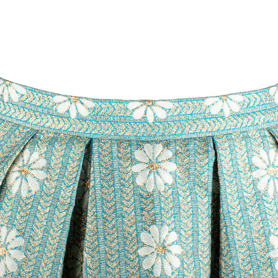 Red Valentino – Jacquard-Minirock in A-Linie mit Plissee – 10er - Image 4