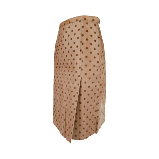 Moschino Cheap and Chic – Rock aus Kalbsleder mit Polka-Print – 10er - Image 2