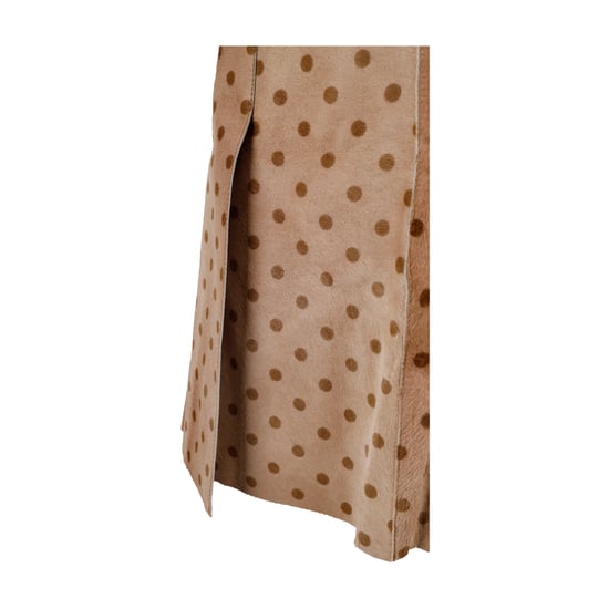 Moschino Cheap and Chic – Rock aus Kalbsleder mit Polka-Print – 10er - Image 5