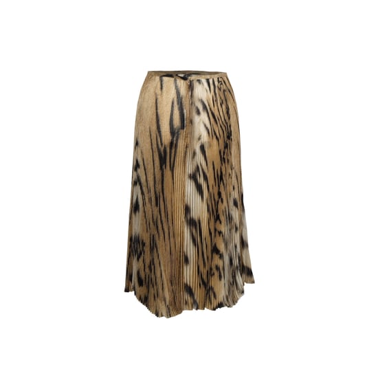 Roberto Cavalli – Faltenrock aus Chiffon-Tüll mit Leopardenmuster – 2000er - Image 2