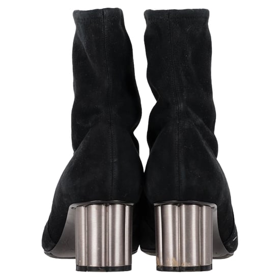 Ferragamo – Catania – Stretch-Stiefeletten aus schwarzem Wildleder - Image 5