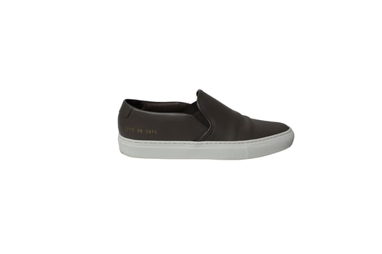 Common Projects – Tournament – Slip-On-Sneaker aus grauem Leder - Image 1