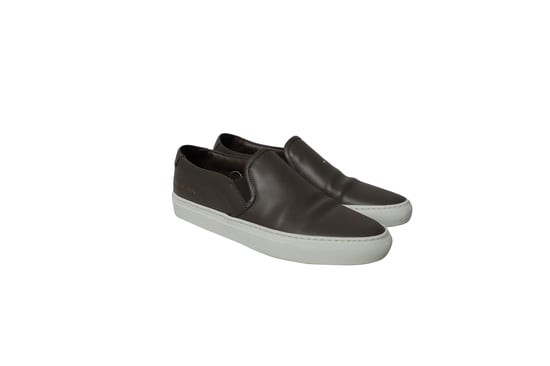 Common Projects – Tournament – Slip-On-Sneaker aus grauem Leder - Image 3
