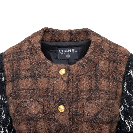 Chanel-Jacke aus Tweed und Spitze – 90er - Image 4