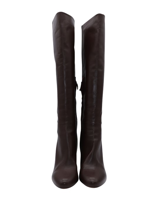 Tabitha Simmons Sophie Kniehohe Stiefel aus braunem Kalbsleder - Image 2