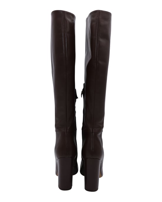 Tabitha Simmons Sophie Kniehohe Stiefel aus braunem Kalbsleder - Image 3