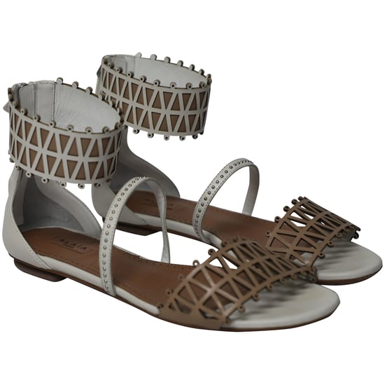 Alaia Sandalen Mit Knöchelmanschette Und Laserschnitt Aus Weißem Leder - Image 3