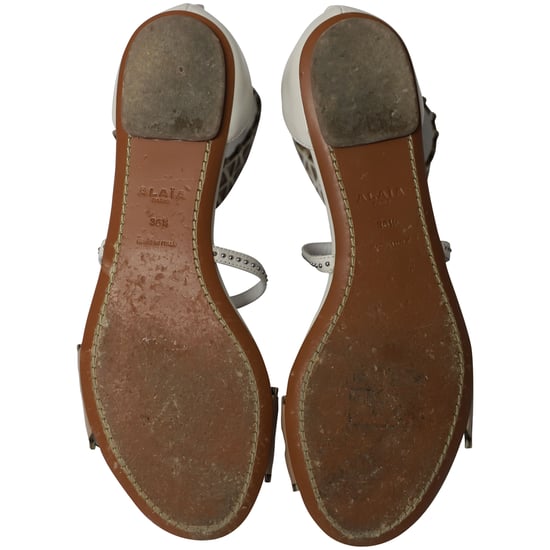 Alaia Sandalen Mit Knöchelmanschette Und Laserschnitt Aus Weißem Leder - Image 5