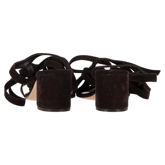 Gianvito Rossi Riemchensandalen mit Blockabsatz aus braunem Wildleder - Image 5
