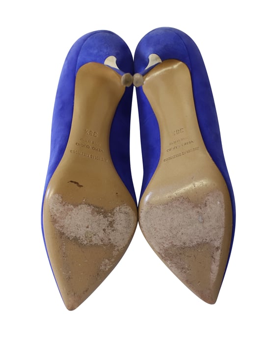 Nicholas Kirkwood Pumps mit spitzer Zehenpartie aus blauem Wildleder - Image 5