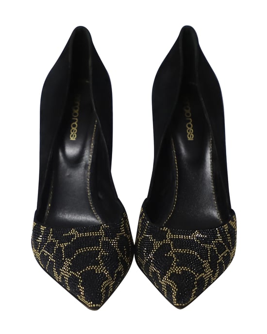 Sergio Rossi – Pumps mit Animalprint und eingebettetem Kristall in mehrfarbigem Kristall - Image 2