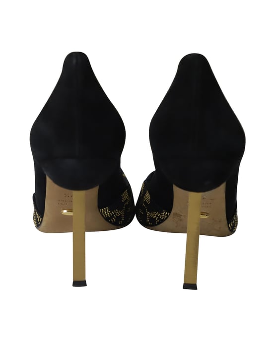Sergio Rossi – Pumps mit Animalprint und eingebettetem Kristall in mehrfarbigem Kristall - Image 4
