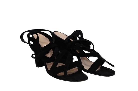 Gianvito Rossi „Netley Mews“ Sandalen mit Absatz aus schwarzem Wildleder - Image 2