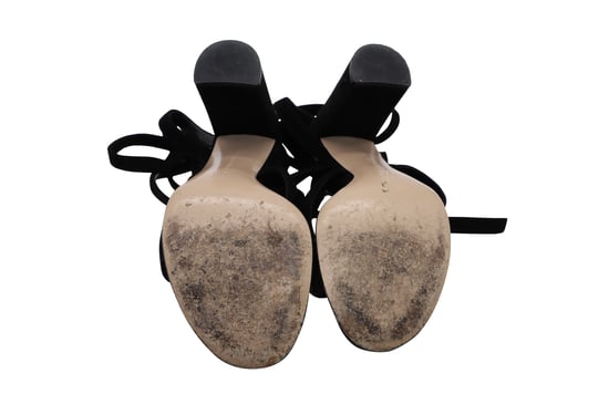 Gianvito Rossi „Netley Mews“ Sandalen mit Absatz aus schwarzem Wildleder - Image 6
