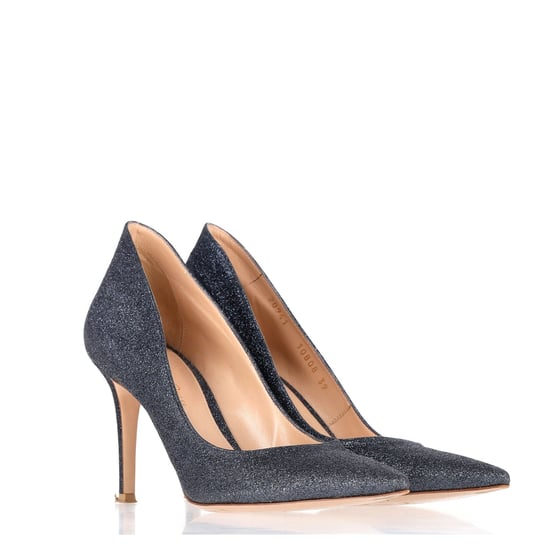 Gianvito Rossi Ellipsis 85 Pumps in Marineblau-Glitzer - Image 3