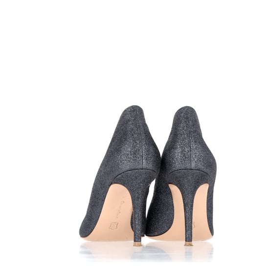 Gianvito Rossi Ellipsis 85 Pumps in Marineblau-Glitzer - Image 4