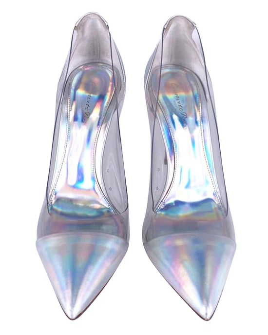 Gianvito Rossi Plexi-Laser-Pumps in Silber-Lack - Image 3