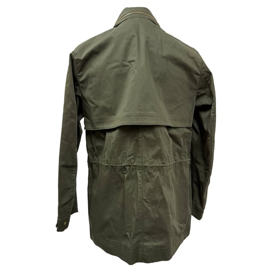 Sandro Paris Regenjacke mit Reißverschluss aus olivgrüner Baumwolle - Image 3