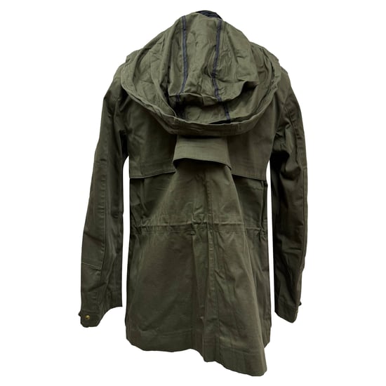 Sandro Paris Regenjacke mit Reißverschluss aus olivgrüner Baumwolle - Image 5