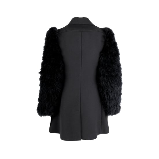 Red Valentino – Wollmantel mit Animal-Feder-Ärmeln – 10er - Image 3