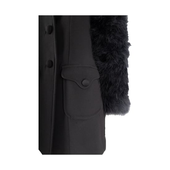 Red Valentino – Wollmantel mit Animal-Feder-Ärmeln – 10er - Image 5