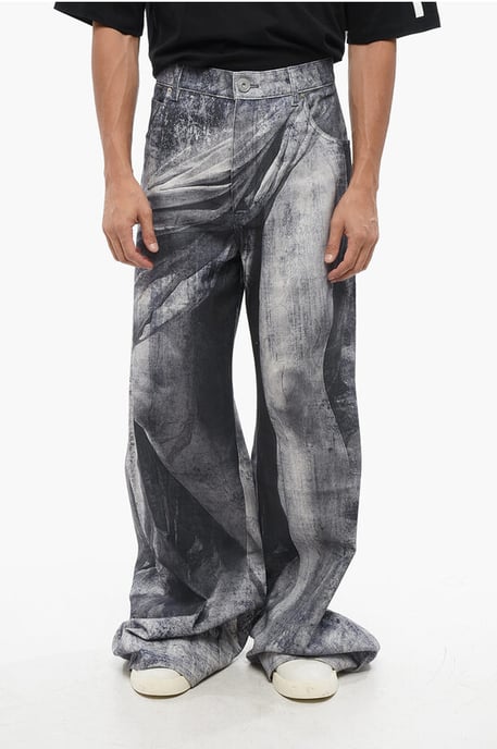 Loose Fit Jeans mit Statuen-Print 38cm in Blau, Grigio - Image 1