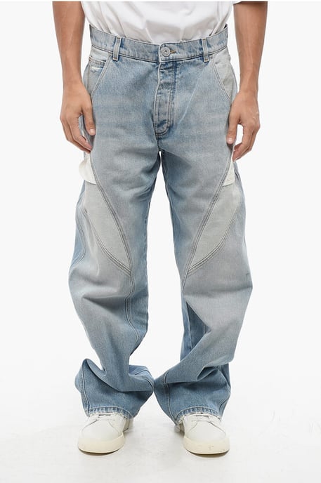 Loose Fit Jeans mit Kontrastdetails 26cm in Blau - Image 1