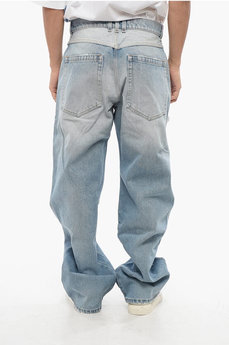 Loose Fit Jeans mit Kontrastdetails 26cm in Blau - Image 2