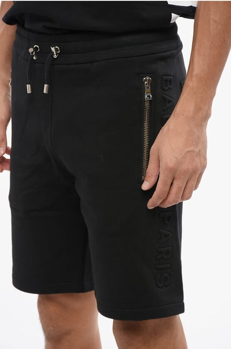 Jersey-Shorts mit seitlichem Logoband in Schwarz - Image 3