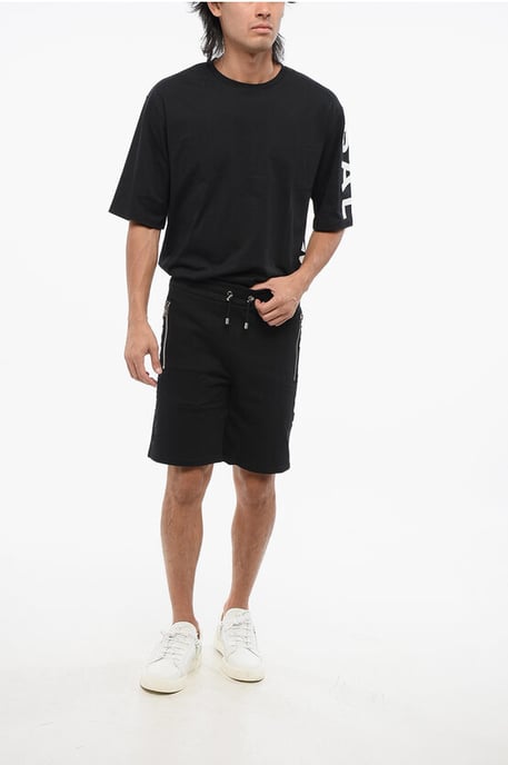 Jersey-Shorts mit seitlichem Logoband in Schwarz - Image 4