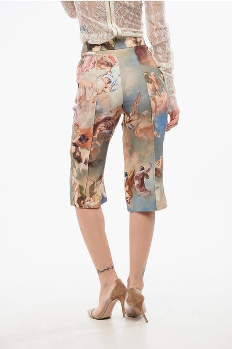 Gemusterte Bermudashorts aus Leinen in Mehrfarbig - Image 2