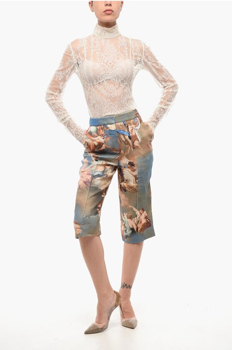 Gemusterte Bermudashorts aus Leinen in Mehrfarbig - Image 4