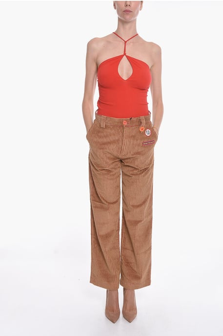 GAUGE Bodysuit ohne Rücken aus Kaschmirmischung in Rot - Image 4