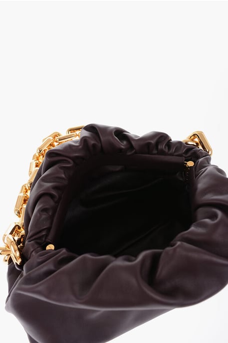Ledertasche THE CHAIN POUCH mit Magnetverschluss in Burgunderrot - Image 4