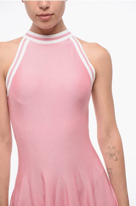 Ärmelloses ausgestelltes Skaterkleid in Pink - Image 3