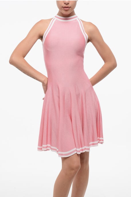 Ärmelloses ausgestelltes Skaterkleid in Pink - Image 4