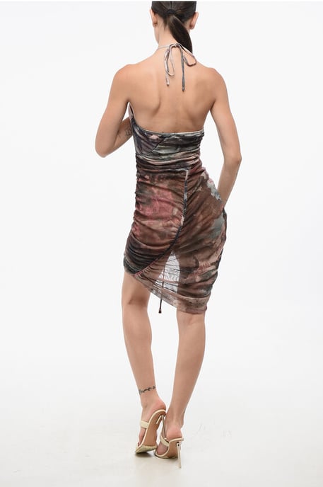 Drapiertes Neckholder-Kleid aus Tüll in Mehrfarbig - Image 2