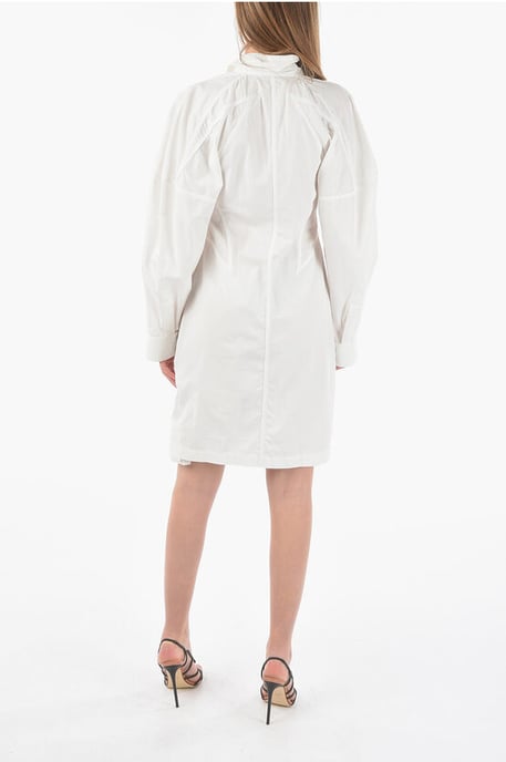 COMPACT Hemdkleid mit Druckknöpfen in Weiß - Image 2