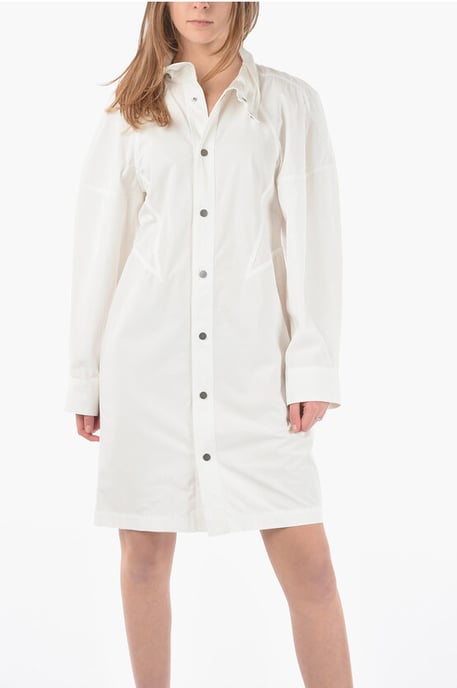 COMPACT Hemdkleid mit Druckknöpfen in Weiß - Image 4