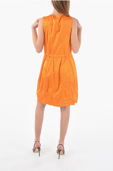 Mini-Utility-Kleid mit durchgehendem Reißverschluss in Orange - Image 2