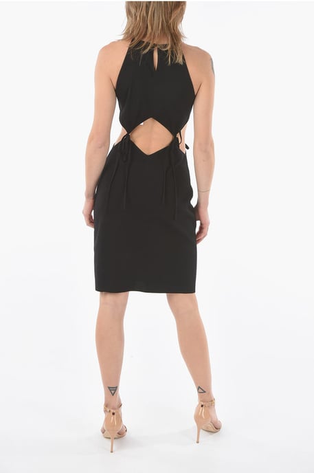 Minikleid mit Cut-Out-Detail und Spitze in Schwarz - Image 2