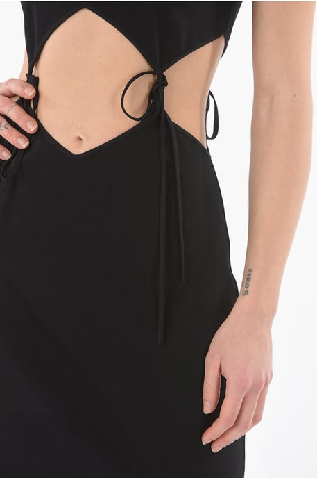 Minikleid mit Cut-Out-Detail und Spitze in Schwarz - Image 3