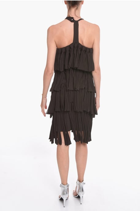 Neckholder-Kleid LOOPS aus Seidenmischung in Braun - Image 2