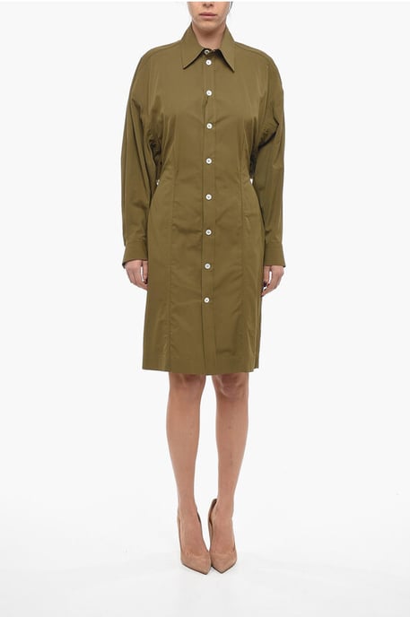 Oversize-Hemdkleid in Braun - Image 1