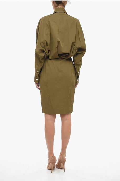 Oversize-Hemdkleid in Braun - Image 2