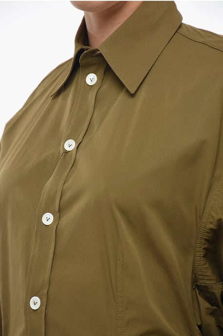 Oversize-Hemdkleid in Braun - Image 3