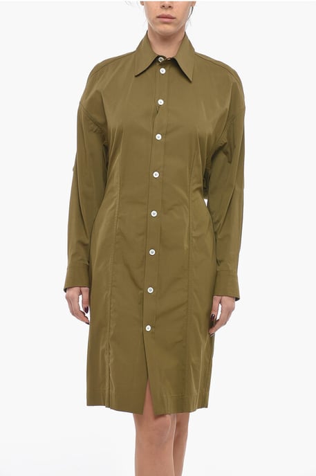 Oversize-Hemdkleid in Braun - Image 4