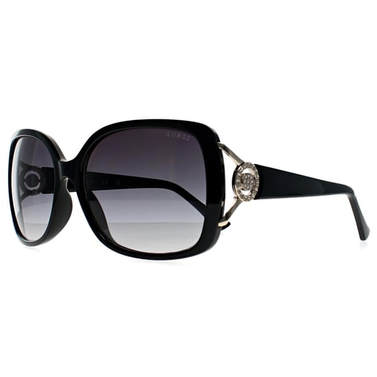Guess GF6065 01B glänzende schwarz-graue Sonnenbrille mit Farbverlauf - Image 2