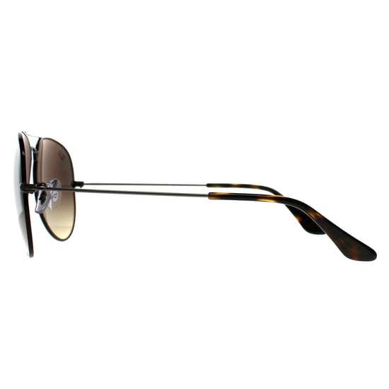 Ray-Ban Aviator 3025 92700A poliert havanna auf gunmetal braun vintage Farbverlauf schwarz Sonnenbrille - Image 3